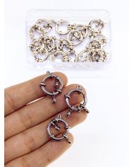 Çelik Gemici Klips Kilit Nikel 16x16mm - 1 Adet
