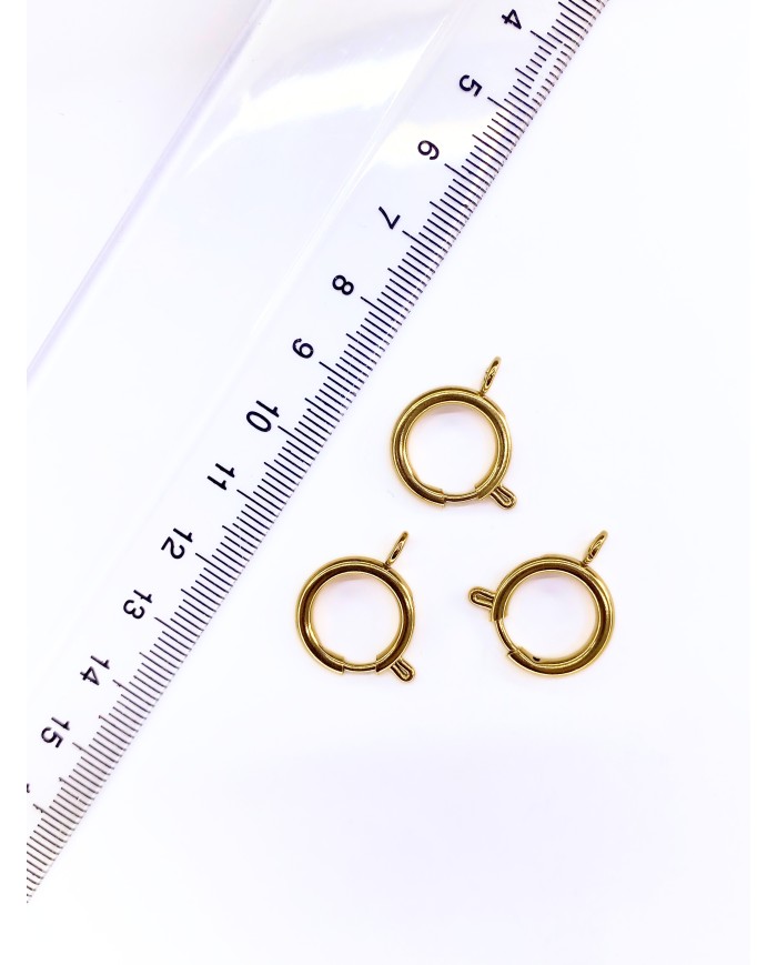Çelik Halka Klips Kilit Altın 16x16mm - 1 Adet