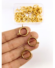 Çelik Halka Klips Kilit Altın 16x16mm - 1 Adet