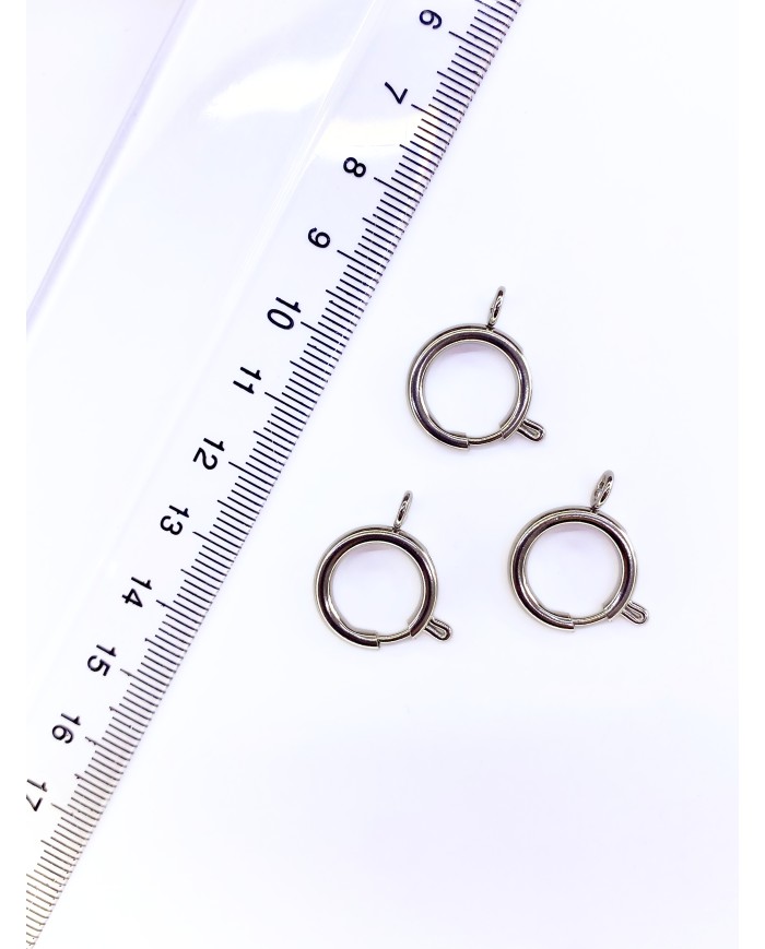 Çelik Halka Klips Kilit Nikel 16x16mm - 1 Adet