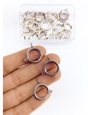 Çelik Halka Klips Kilit Nikel 16x16mm - 1 Adet