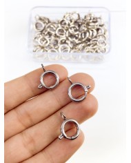 Çelik Halka Klips Kilit Nikel 12x12mm - 1 Adet