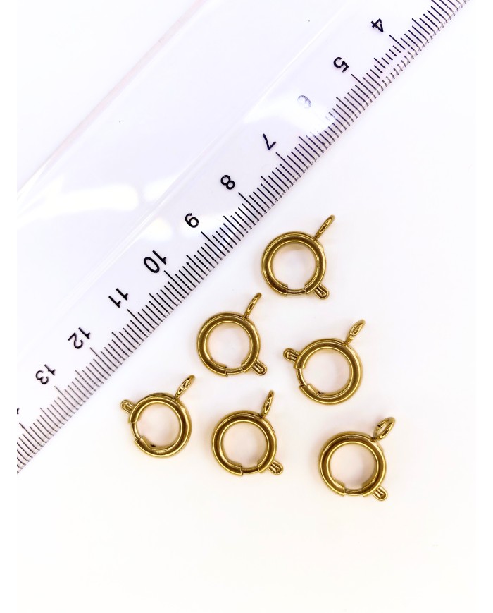 Çelik Halka Klips Kilit Altın 12x12mm - 1 Adet