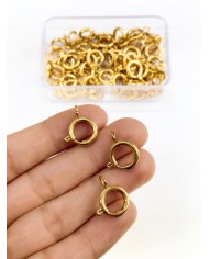 Çelik Halka Klips Kilit Altın 12x12mm - 1 Adet