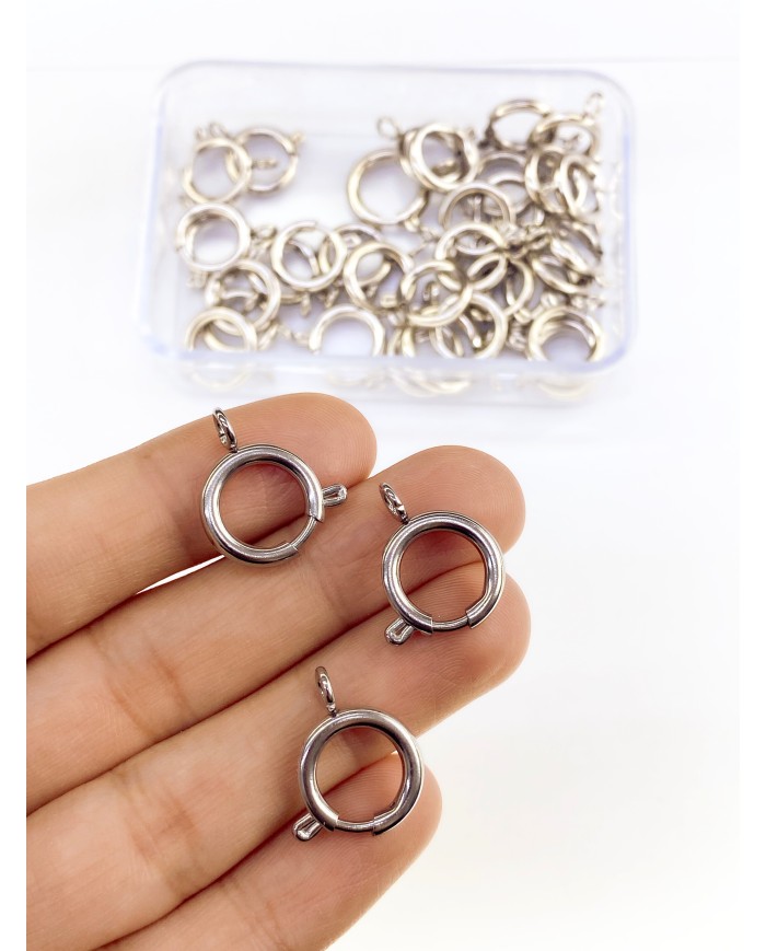 Çelik Halka Klips Kilit Nikel 12x12mm - 1 Adet