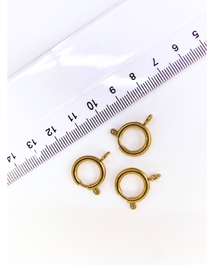 Çelik Halka Klips Kilit Altın 14x14mm - 1 Adet