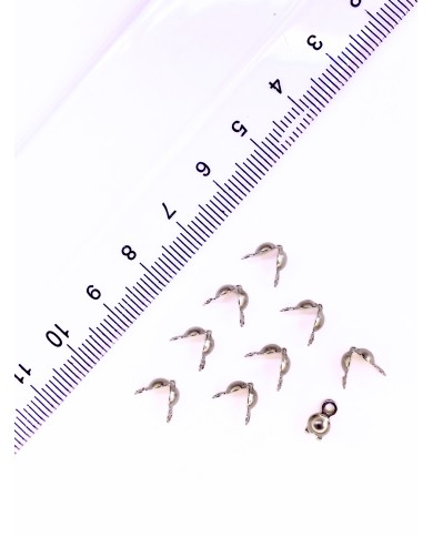 Çelik Midye Kapama Kolye Bileklik Nikel 4x8mm - 1 Adet