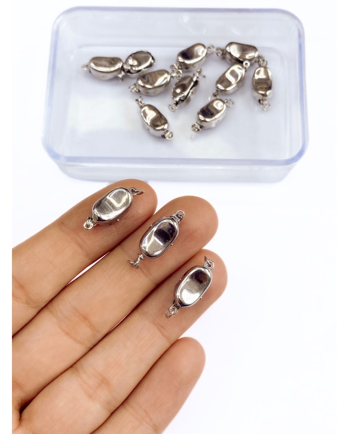 Fasulye Şekilli Kilit Klips Nikel 17x7mm - 1 Adet