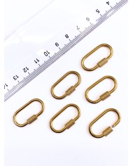 Çelik Kilit Karabina Sarı 15x26mm - 1 Adet