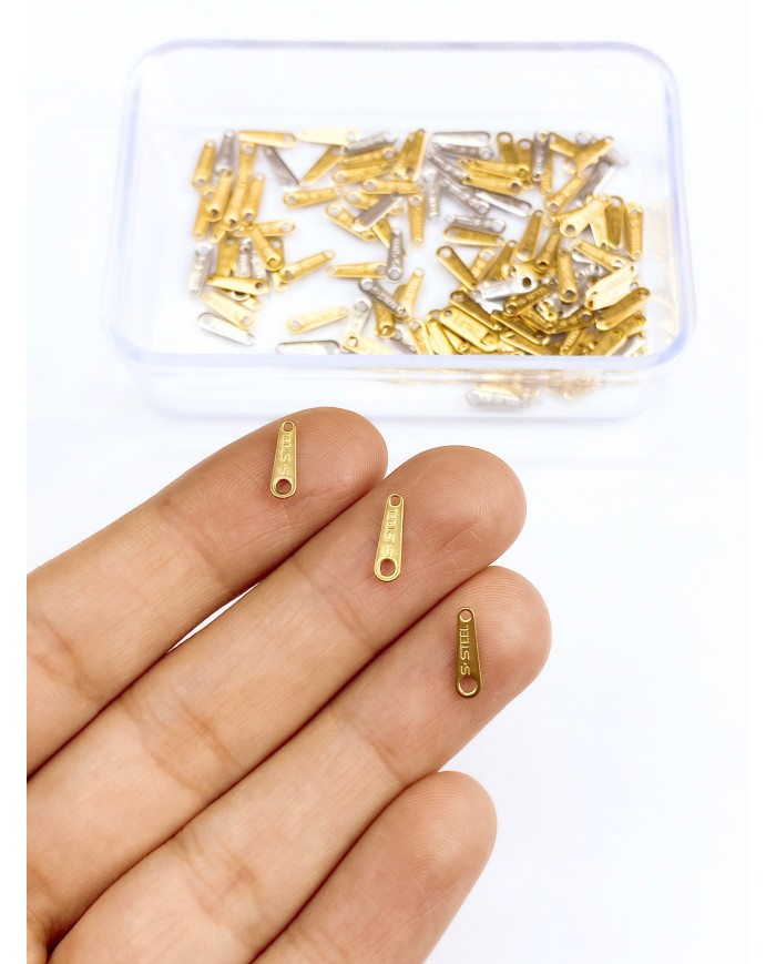 Çelik Plaka Stainless Steel Orijinallik Marka Aparatı Sarı 3x10mm - 1 Adet