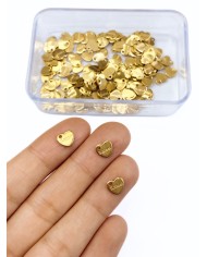 Çelik Kalp Stainless Steel Orijinallik Marka Aparatı Sarı 7x7mm - 1 Adet