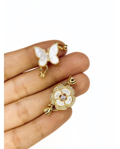 Pirinç Mineli Kapamalı Zirkon Taşlı Çiçek Uç - 1 Adet