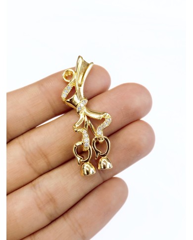 Pirinç Zirkon Taşlı Kapamalı Uç - 1 Adet