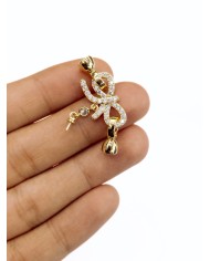 Pirinç Zirkon Taşlı Kapama Nazar Göz Uç Nikel - 1 Adet