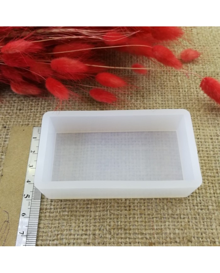 Dikdörtgen Reçine Epoksi,Mum,Sabun ve Beton Kalıbı 8 cm -Kod:58