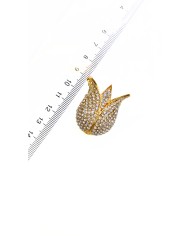 Zamak Siyah Kristal Taşlı Lale Model Tesbih İmamesi Sarı – 30x32mm