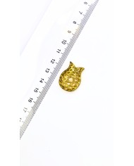 Zamak Lale Model Kalp Motifli Tesbih İmamesi Gümüş Renk - 18x25mm