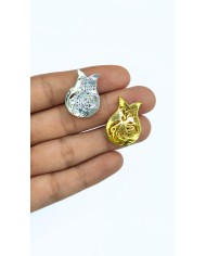 Zamak Lale Model Mevlana Motifli Tesbih İmamesi Sarı - 18x25mm