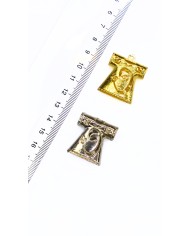 Zamak Kaftan Model Vav Motifli Tesbih İmamesi Sarı - 26x28mm