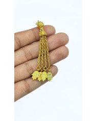 4’lü Zincir Püsküllü El Hamsa Uçlu Tesbih İmamesi Sarı