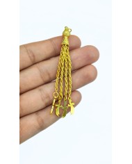 4’lü Zincir Püsküllü Kılıç Uçlu Tesbih İmamesi Sarı
