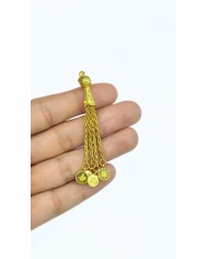 4’lü Zincir Püsküllü Tuğra Uçlu Tesbih İmamesi Sarı