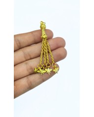 Zincir Püsküllü Yusufcuk Uçlu Tesbih İmamesi Sarı