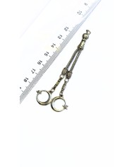 Zamak 2'li Zincir Püsküllü Zırh Uçlu Tesbih İmamesi Nikel