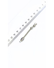 Zamak Tek Zincir Tesbih Püskülü İmameli Gümüş Renk
