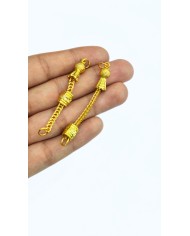 Zamak Tek Zincir Tesbih Püskülü İmameli Sarı