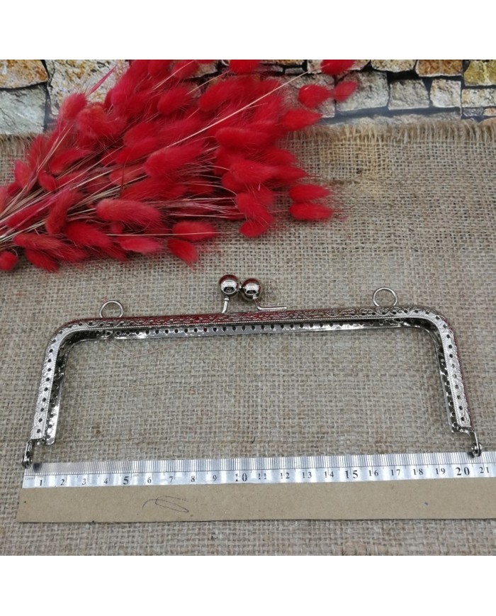 Metal Çanta Sapı - 20.5 cm - Nikel