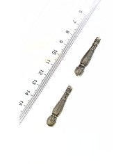 Zamak Nokta Desenli Minare Model Tesbih İmamesi Nikel - 8x36mm