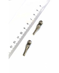 Zamak Çizgili Desenli Minare Model Tesbih İmamesi Nikel - 8x28mm