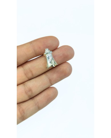 Zamak Desenli Tesbih İmamesi Nikel - 11x17mm