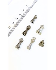 Zamak Desenli Tesbih İmamesi Nikel - 8x10mm