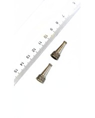 Zamak Desenli Tesbih İmamesi Nikel - 10x22mm