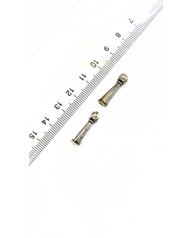 Zamak Desenli Tesbih İmamesi Nikel - 6x11mm