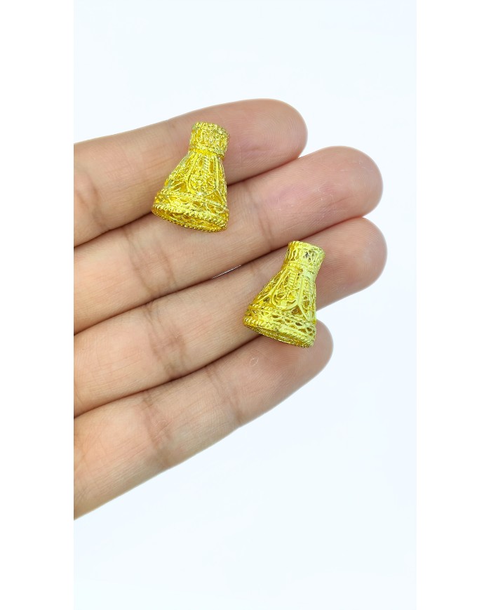 Zamak Tesbih Başlığı Nikel - 15x19mm