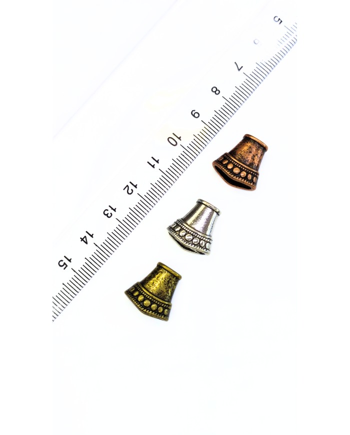 Zamak Tesbih Başlığı Nikel - 15x15mm