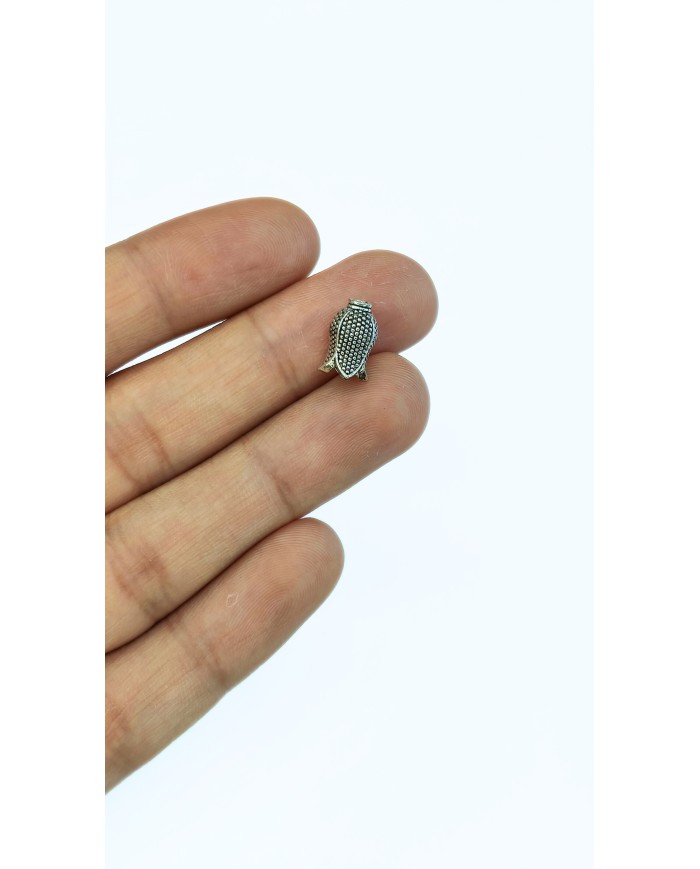 Zamak Lale Tesbih Ucu Nikel - 7x10mm