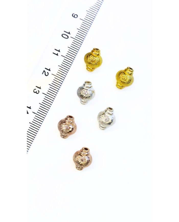 Zamak Boncuk Tesbih Aparatı Sarı - 11x10mm