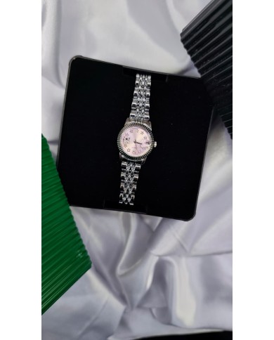 Klasik Model Yuvarlak Tasarım  Çelik Kasa Kol Saati - Metal Kordon