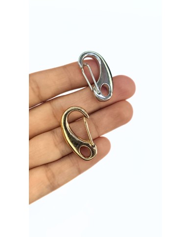 Yaylı Kanca Anahtarlık Çanta Nikel 16x31mm - 1 Adet