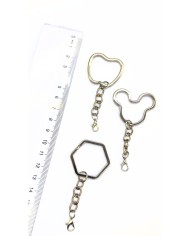 Anahtarlık Çanta Halkası Uzatma Zincirli Elma Nikel 32x29mm - 1 Adet
