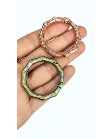 Yaylı Kanca Anahtarlık Çanta Askı Aparatı Köşeli Antik Yeşil 42x42mm - 1 Adet