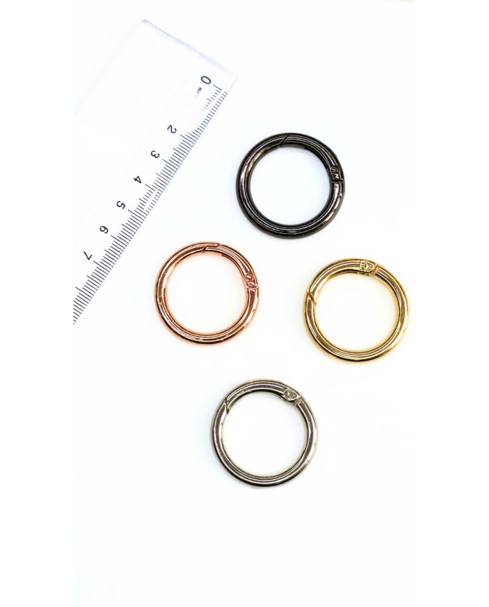 Yaylı Kanca Anahtarlık Çanta Askı Aparatı Oval Sarı 25x25mm - 1 Adet