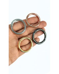 Yaylı Kanca Anahtarlık Çanta Askı Aparatı Oval Sarı 25x25mm - 1 Adet