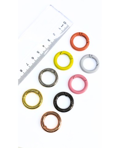 Yaylı Kanca Anahtarlık Çanta Askı Aparatı Yuvarlak Mavi 16x16mm - 1 Adet