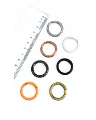 Yaylı Kanca Anahtarlık Çanta Askı Aparatı Yuvarlak Antrasit 19x19mm - 1 Adet