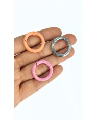Yaylı Kanca Anahtarlık Çanta Askı Aparatı Yuvarlak Nikel 17x17mm - 1 Adet